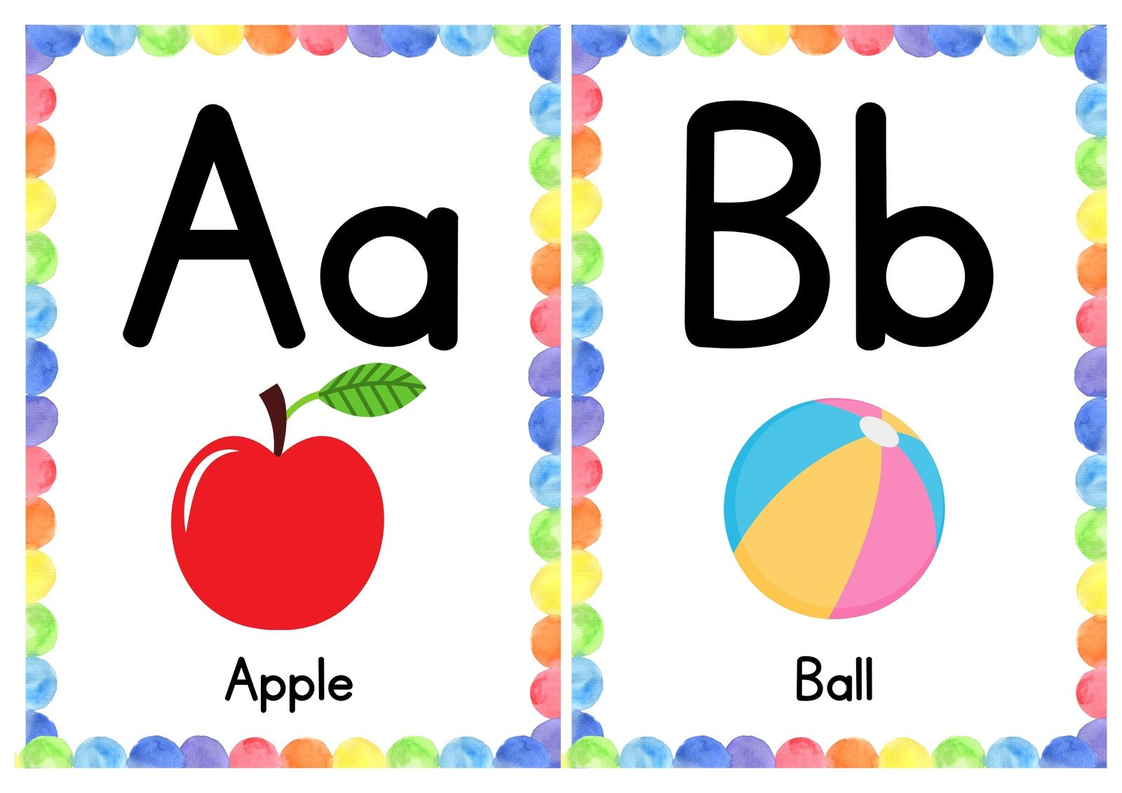 Free Customizable Alphabet Flashcard Templates | Canva throughout Free Printable Abc Flashcards With Pictures