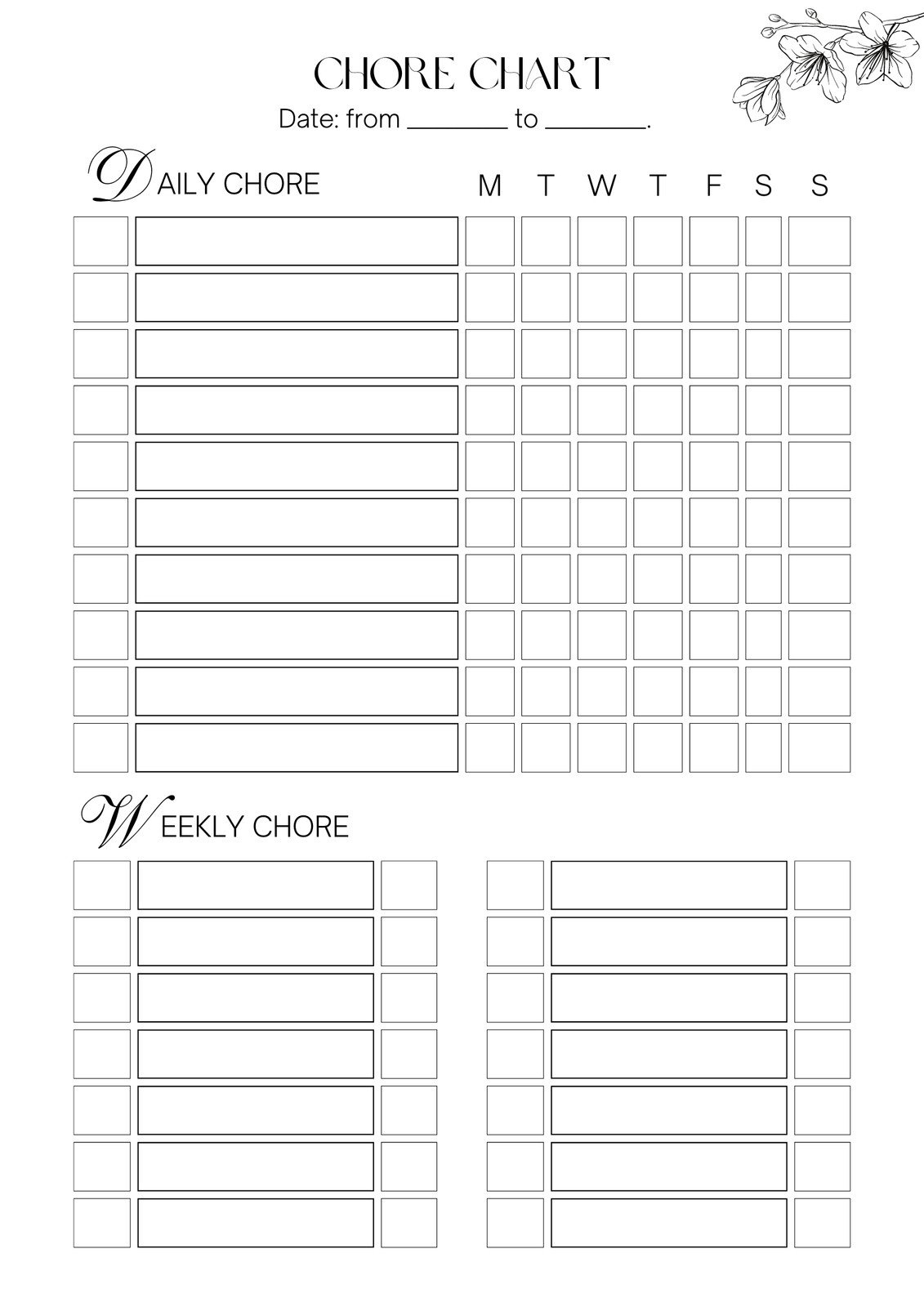 Free Customizable Chore Chart Templates To Print | Canva for Free Printable Chore Charts