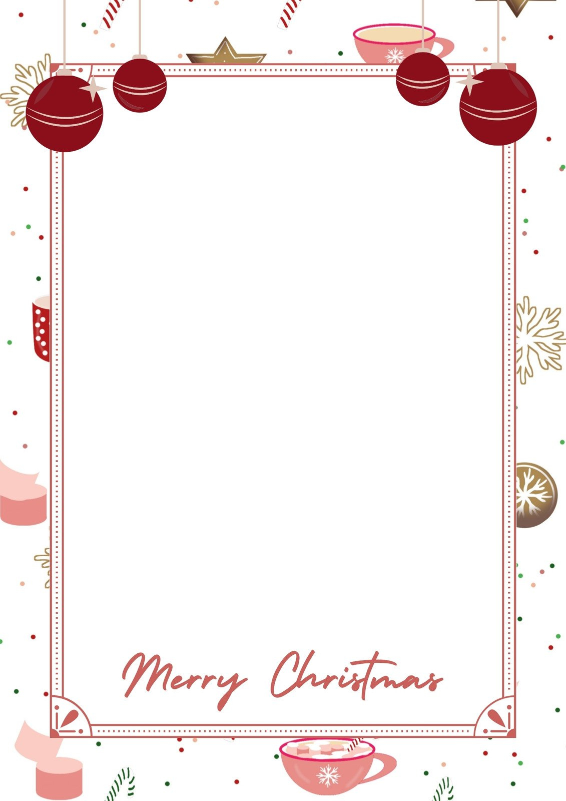 Free Customizable Christmas Page Border Templates | Canva throughout Free Printable Christmas Borders