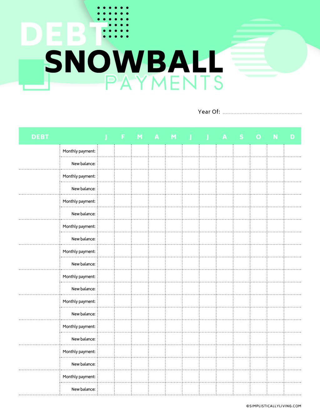 Free Debt Snowball Printable Worksheets – Simplistically Living with regard to Debt Snowball Worksheet Free Printable
