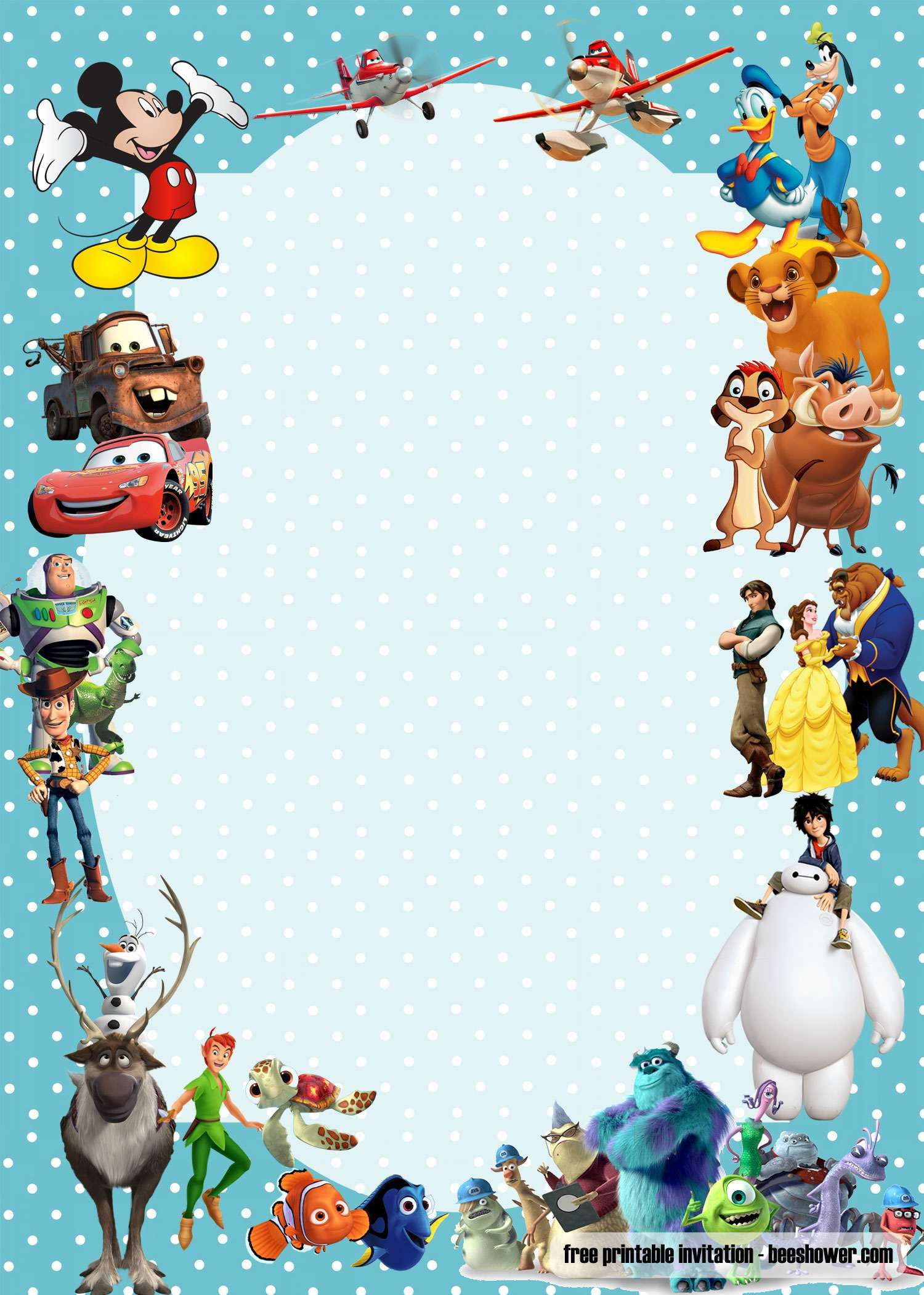 Free Disney Baby Shower Invitations Templates | Disney Invitations regarding Free Printable Disney Invitations