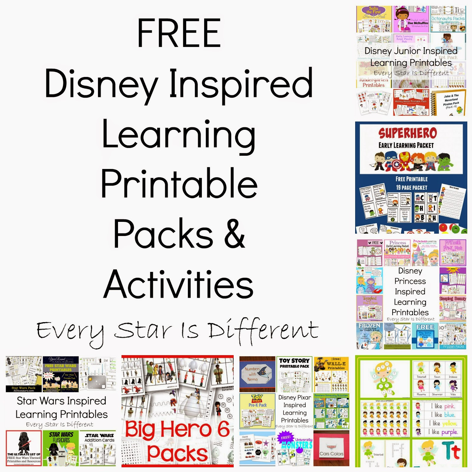 Free Disney Inspired Learning Printable Packs &amp;amp; Activities - Every within Free Disney Activity Printables