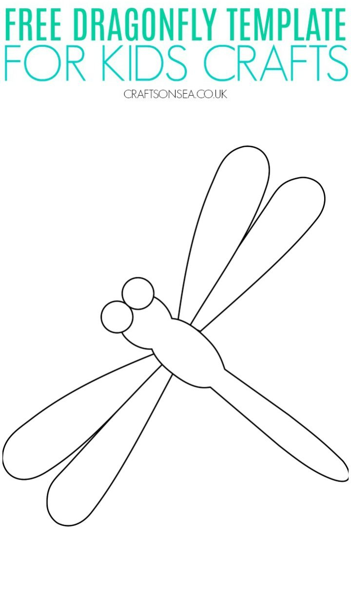 Free Dragonfly Template (Printable Pdf) | Toddler Arts And Crafts pertaining to Free Printable Pictures Of Dragonflies