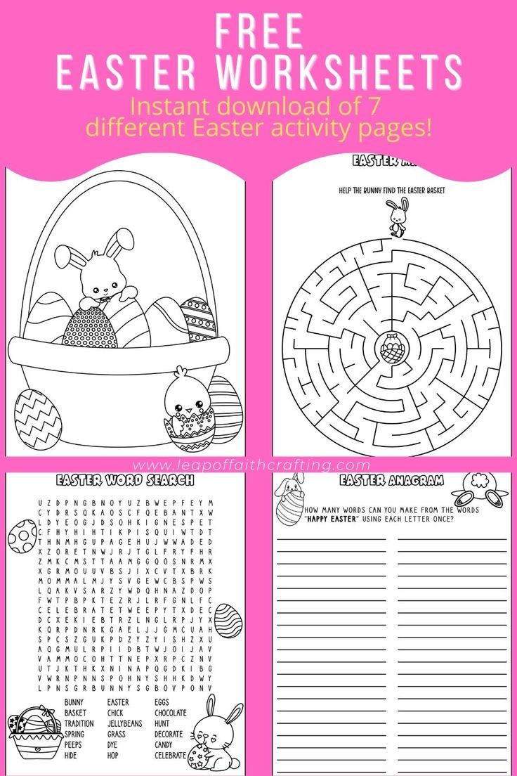 Free Easter Worksheets Pdf: Coloring Pages, Word Search &amp;amp; More pertaining to Free Printable Easter Worksheets