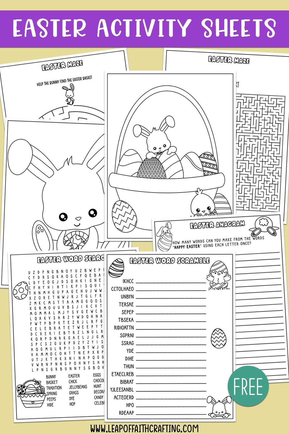 Free Easter Worksheets Pdf: Coloring Pages, Word Search &amp; More pertaining to Free Printable Easter Worksheets