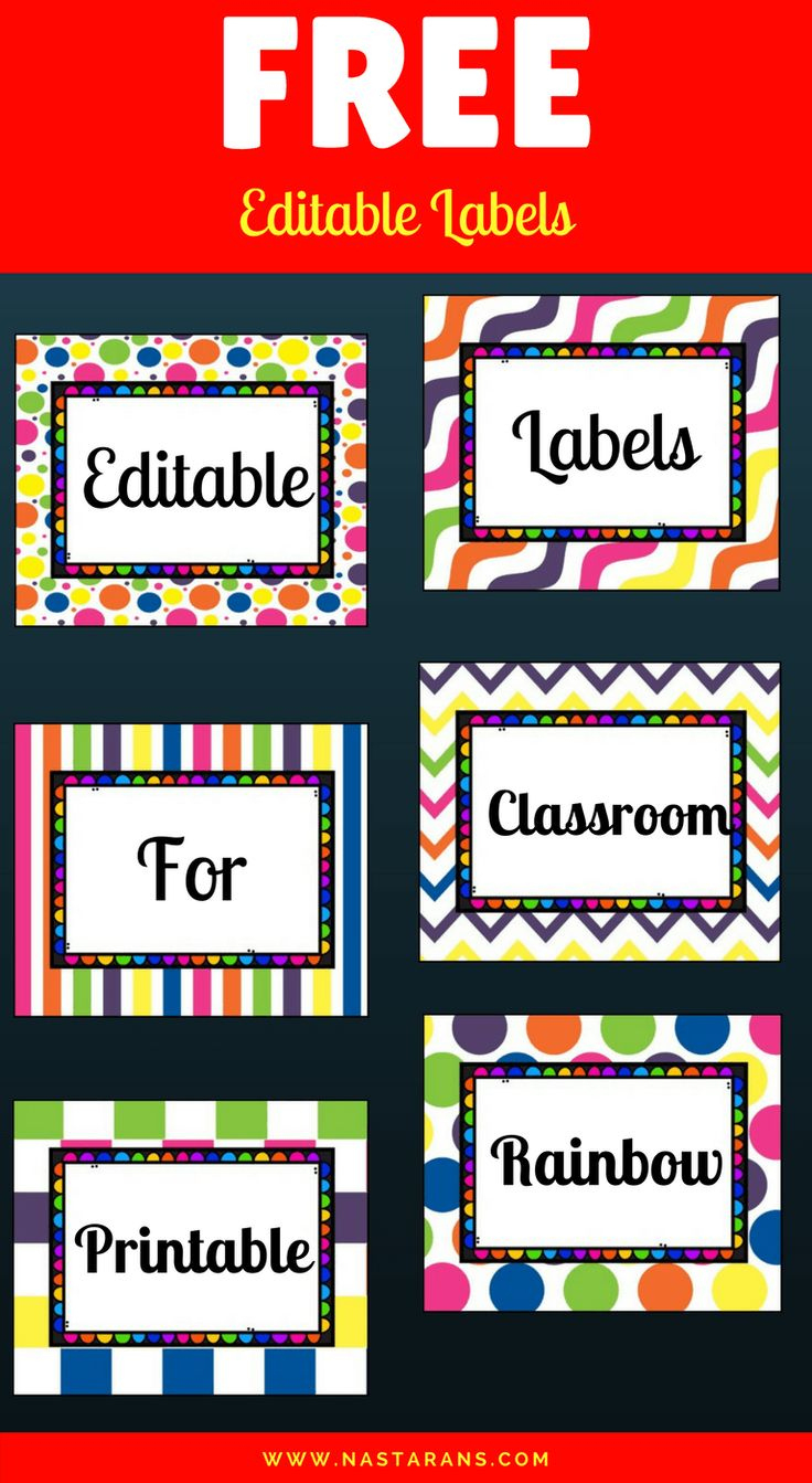 Free Editable Labels For Classroom Organization pertaining to Free Printable Classroom Labels With Pictures