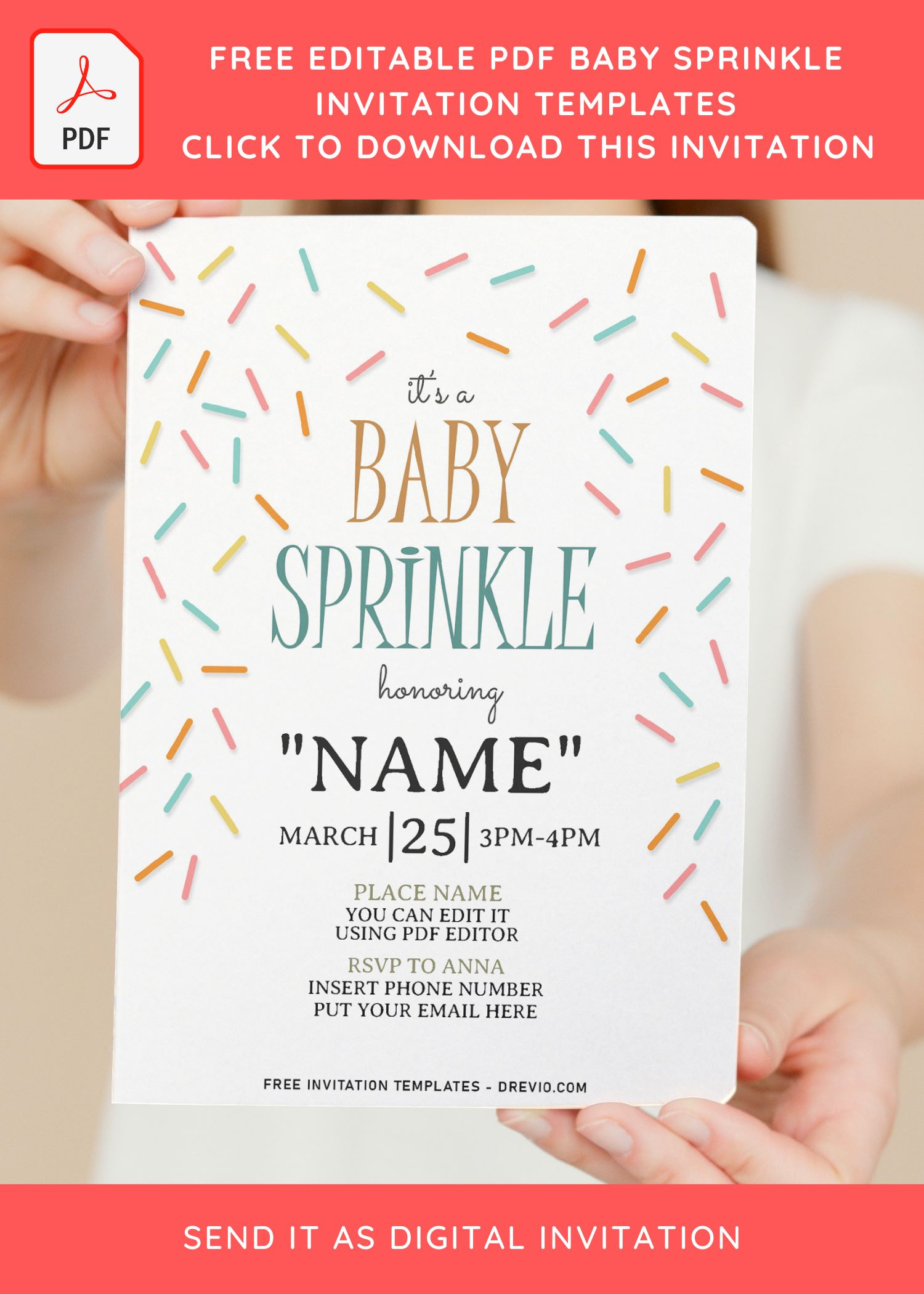 Free Editable Pdf) Baby Sprinkle Invitation Templates For All Ages with regard to Free Printable Baby Sprinkle Invitations