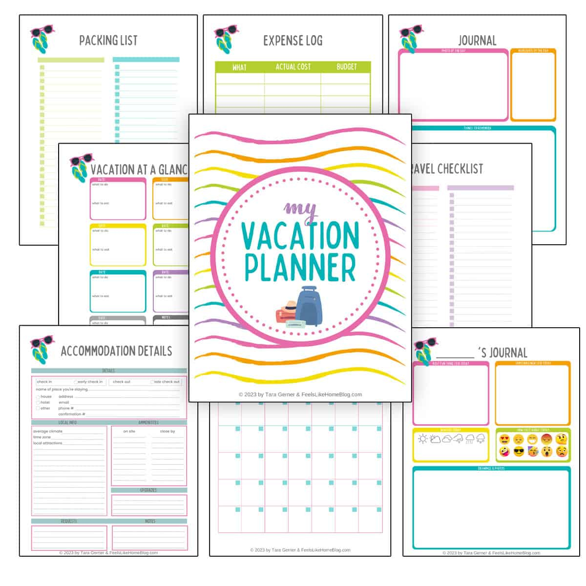 Free Family Vacation Planner Printable - Feels Like Home™ throughout Free Printable Trip Planner