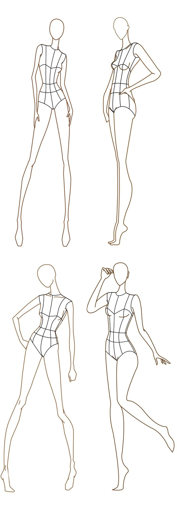 Free Fashion Croquis: 120+ Fashion Figure Templates | Fashion pertaining to Free Printable Fashion Model Templates