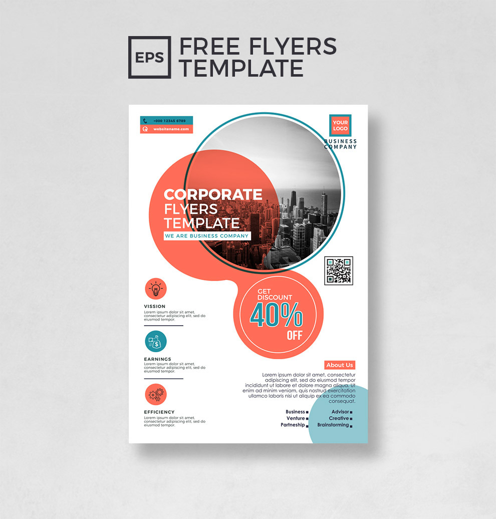 Free Flyer Template Download :: Behance intended for Free Printable Business Flyers