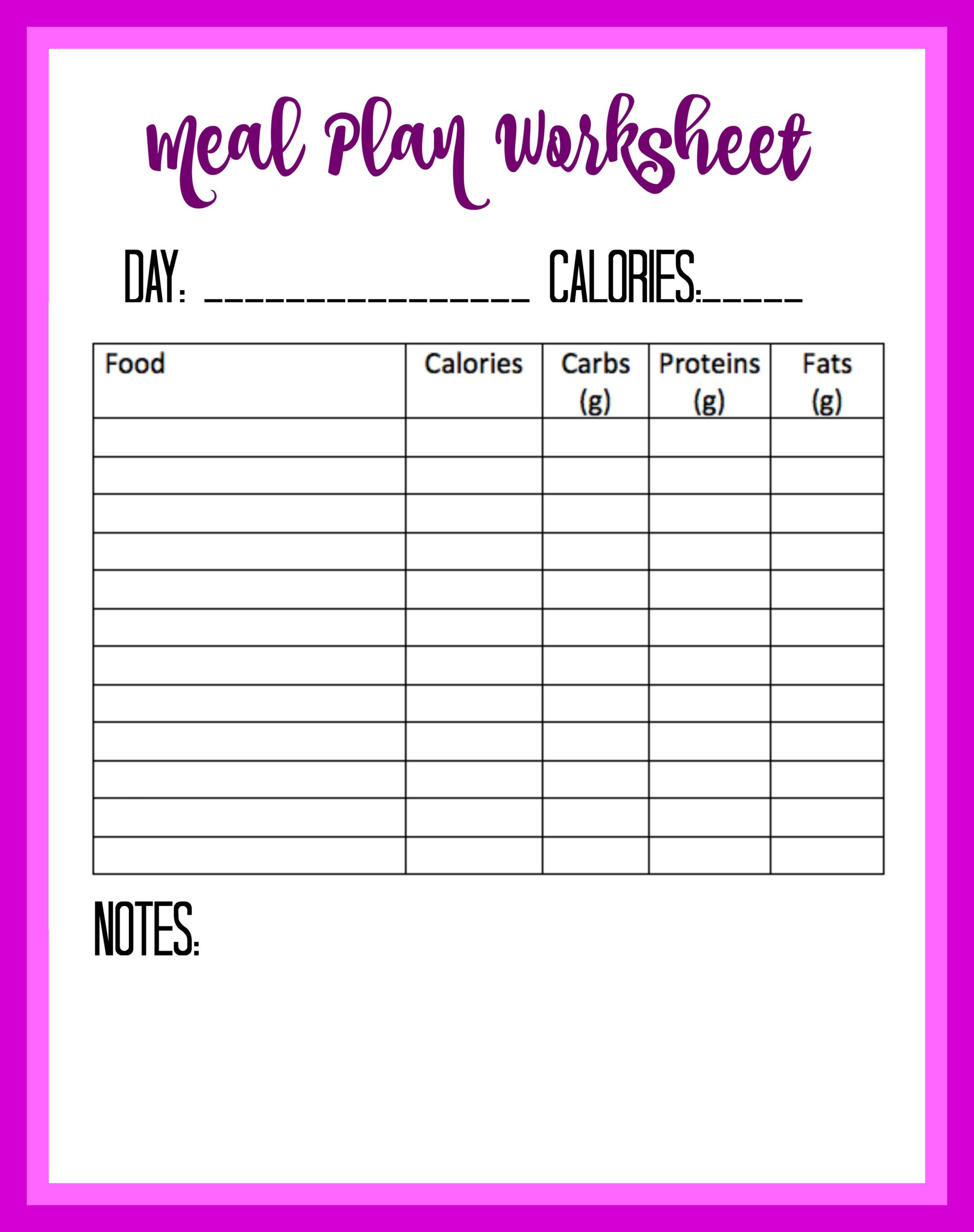 Free Food Diary And Calorie Tracker Printable | Calorie Tracker with Free Printable Calorie Counter Sheet