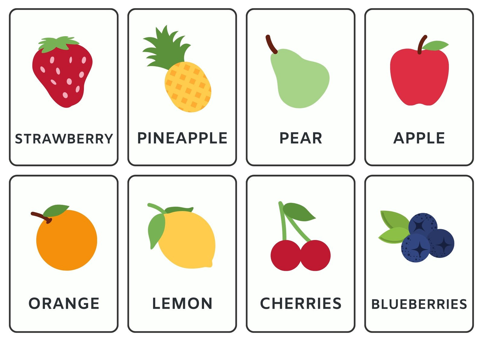 Free Food Flashcard Templates To Customize And Print | Canva pertaining to Free Printable Food Cards