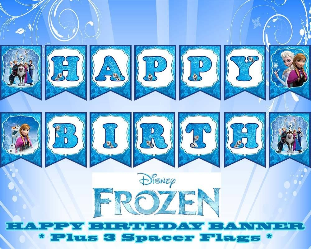 Free Frozen Banner Printable throughout Frozen Birthday Banner Printable Free