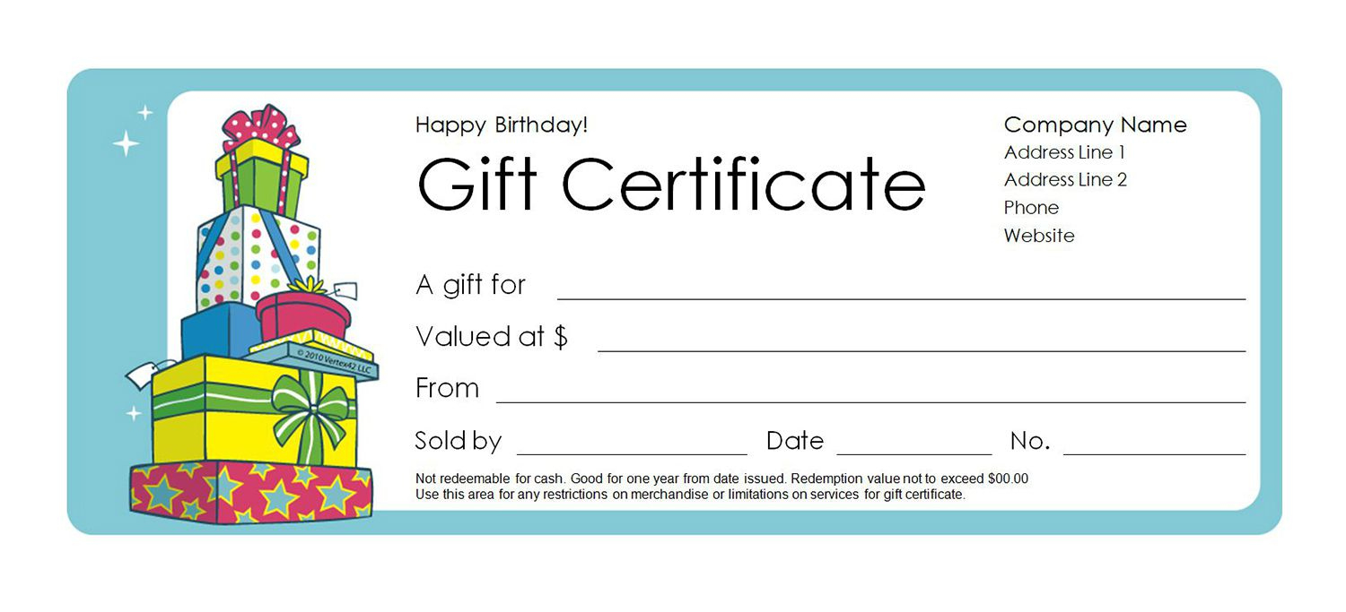 Free Gift Certificate Templates You Can Customize for Free Printable Gift Certificates