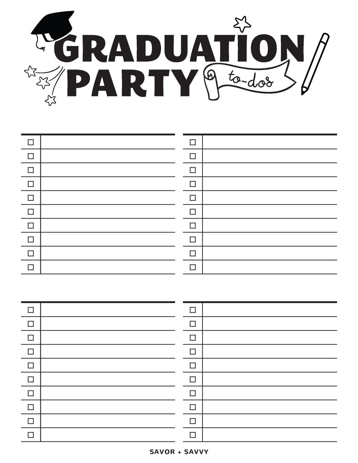 Free Graduation Party Printables - Editable For Any Year! - Savor for Free Printable Graduation Paper