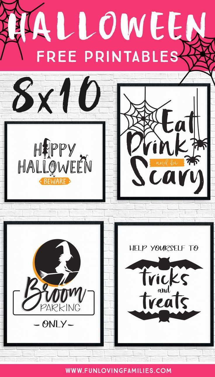 Free Halloween Party Printables - Fun Loving Families | Halloween in Free Printable Halloween Decorations Scary