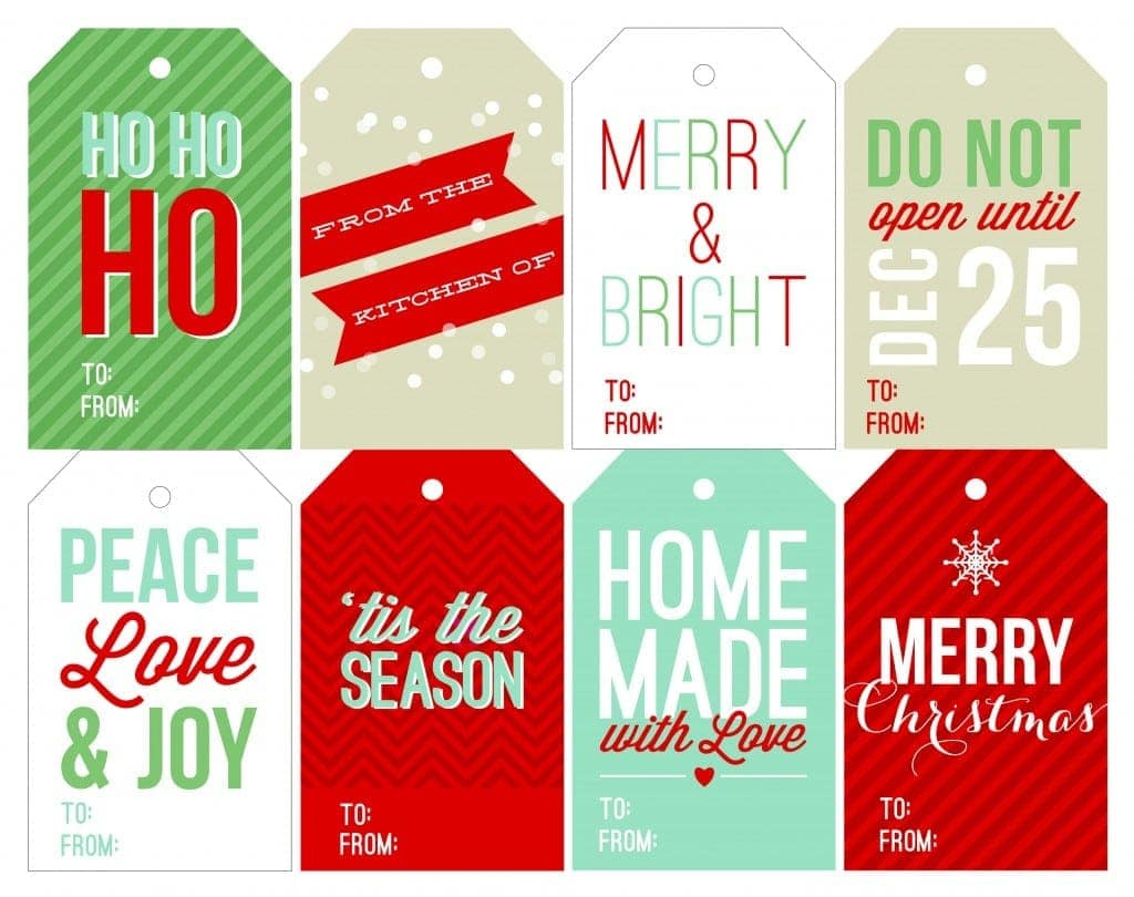 Free Holiday Printable Gift Tags for Free Printable Christmas Gift Tags