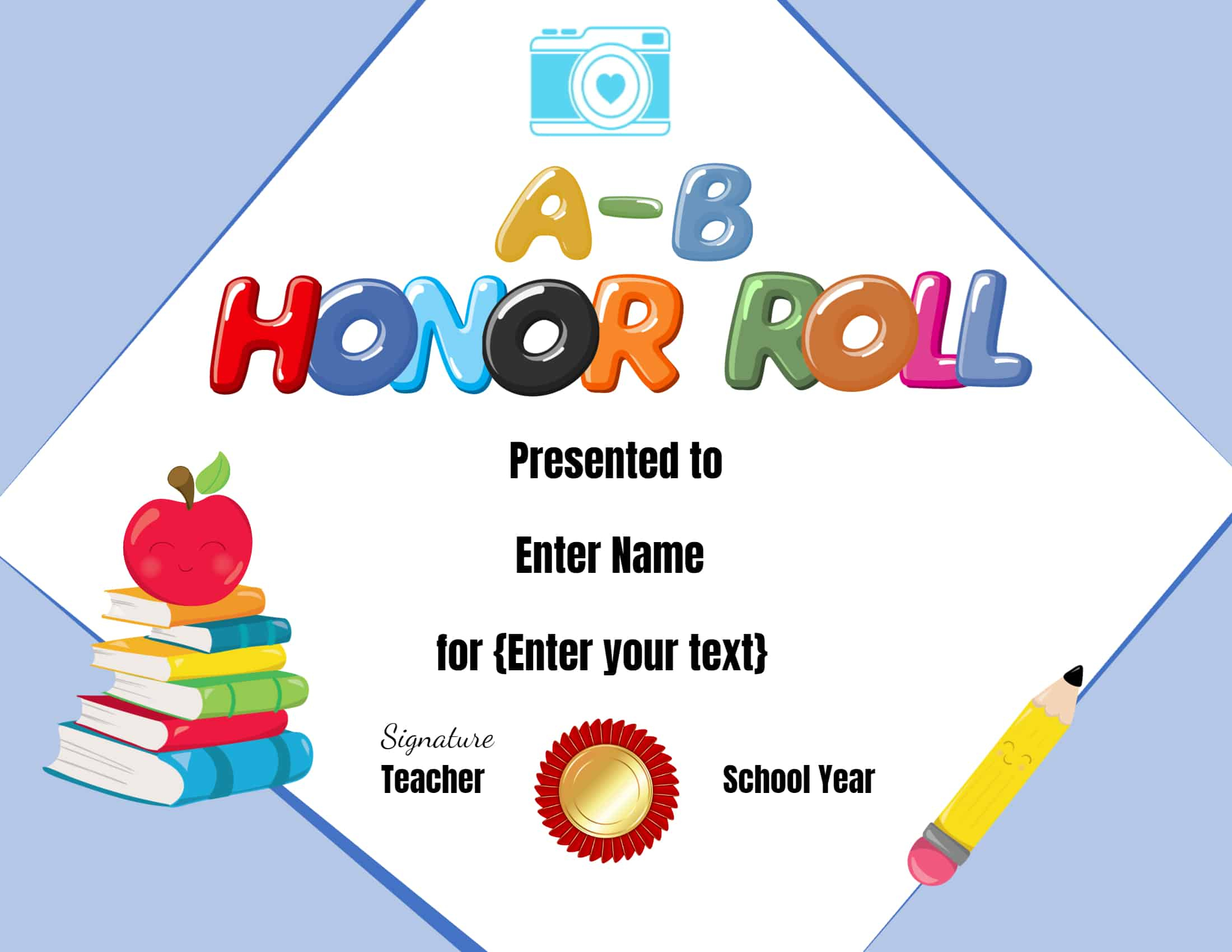 Free Honor Roll Certificate Templates - Customize Online with regard to Free Printable Honor Roll Certificates Kids