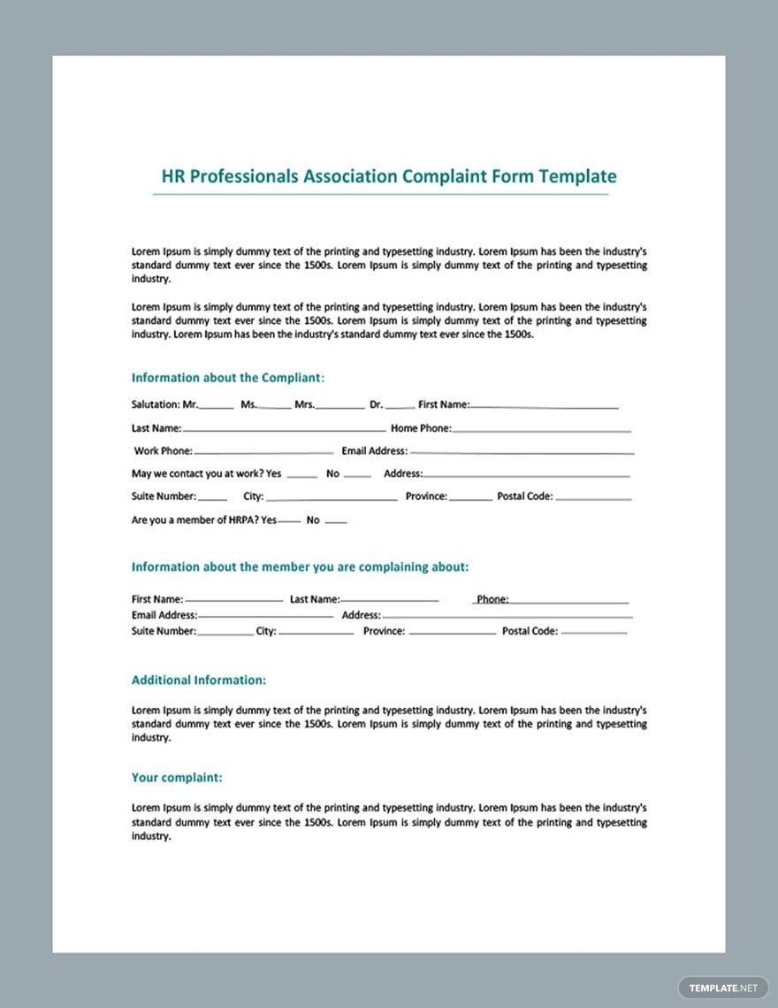 Free Hr Form Templates &amp; Examples - Edit Online &amp; Download within Free Printable Hr Forms