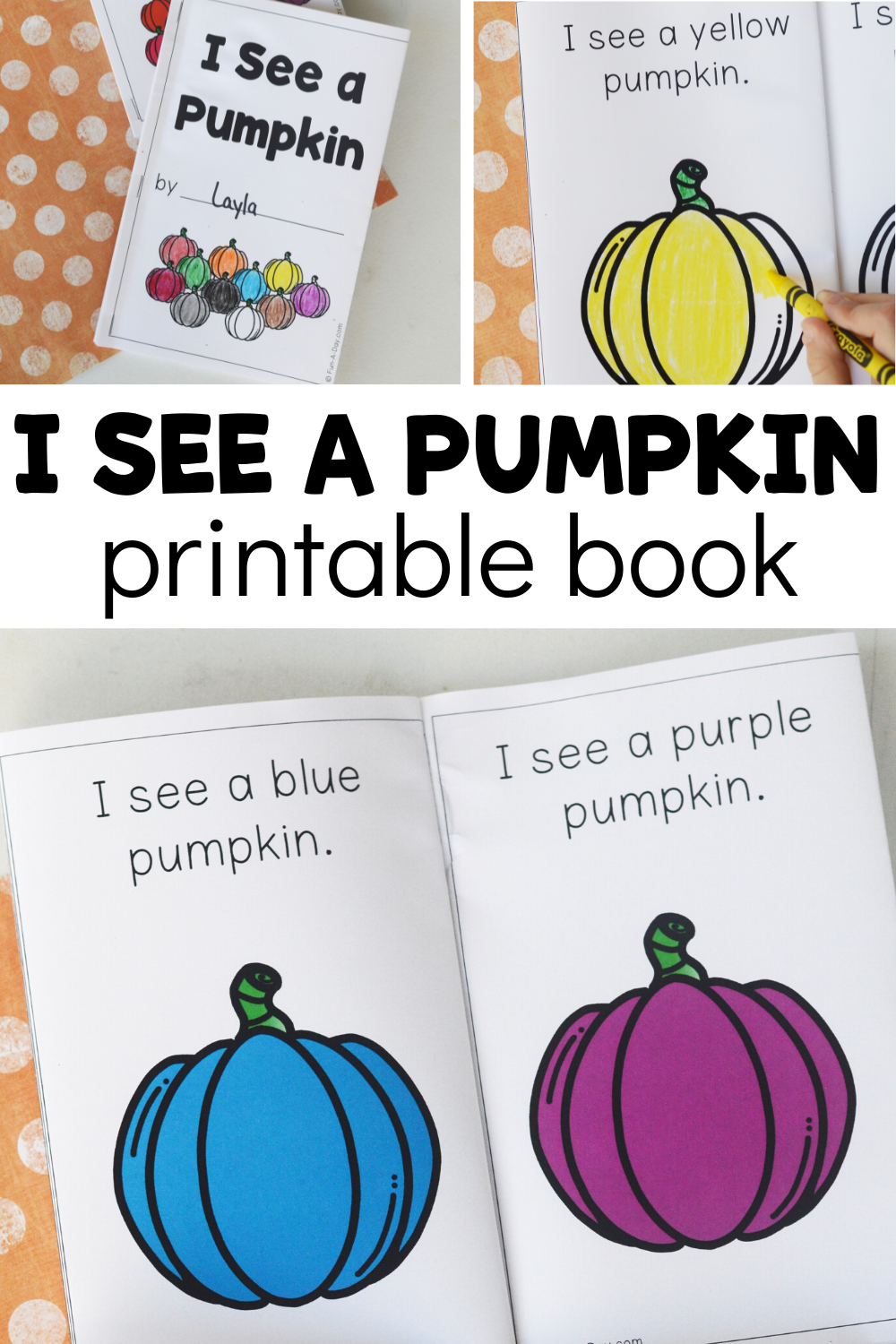 Free I See A Pumpkin Printable Book - Fun-A-Day! with regard to Free Printable Pumpkin Books