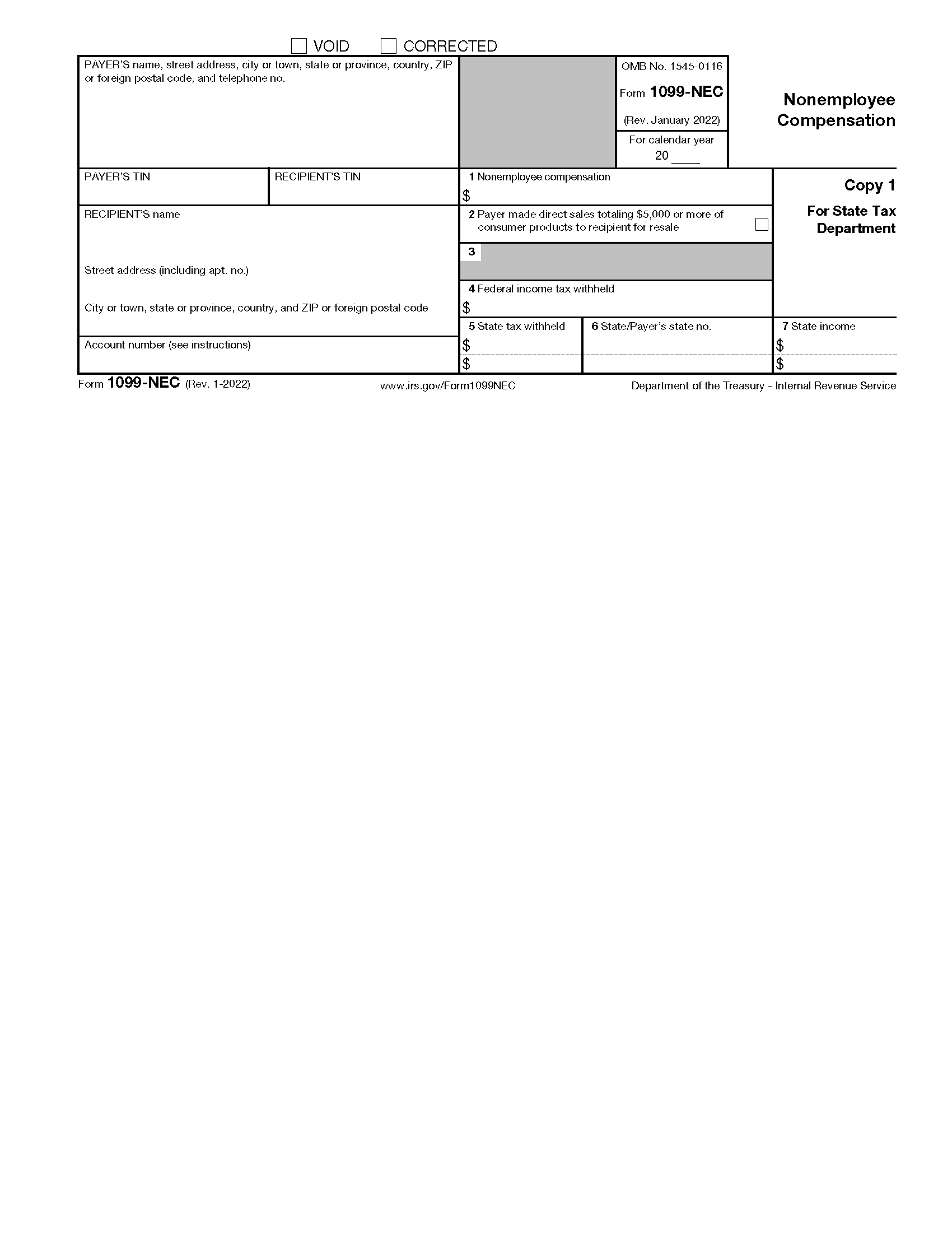 Free Irs 1099 Form - Pdf – Eforms intended for Free Printable 1099 Form