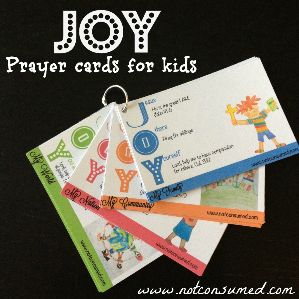 Free Joy Prayer Cards For Kids (Two Days Only) inside Free Printable Prayer Cards for Children