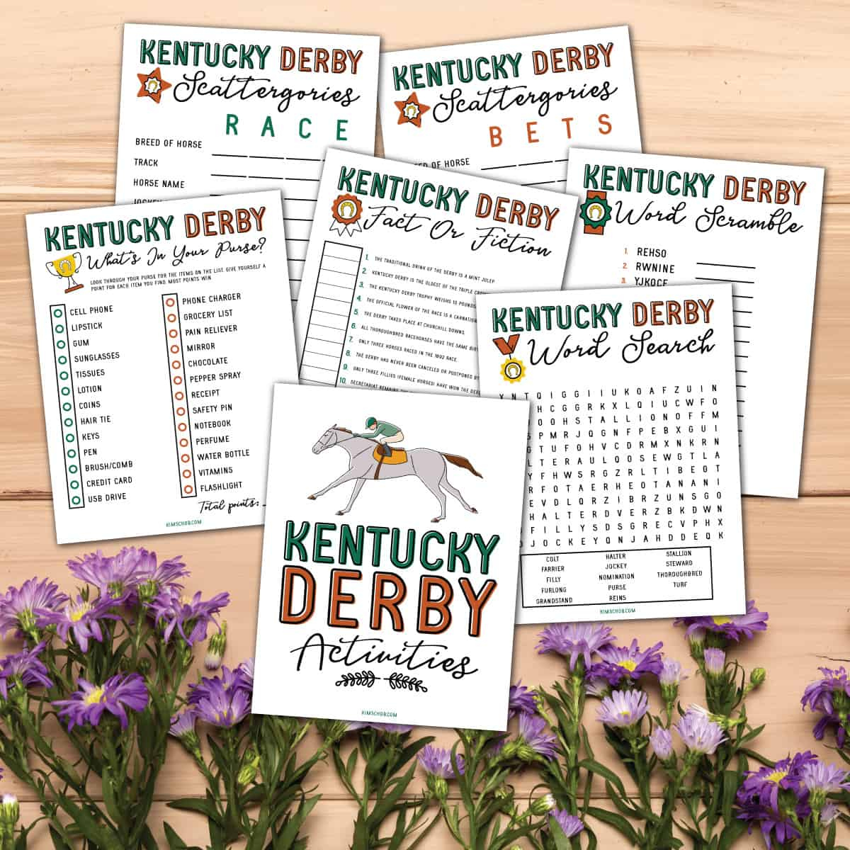 Free Kentucky Derby Printable Games - Kim Schob for Free Kentucky Derby Printables