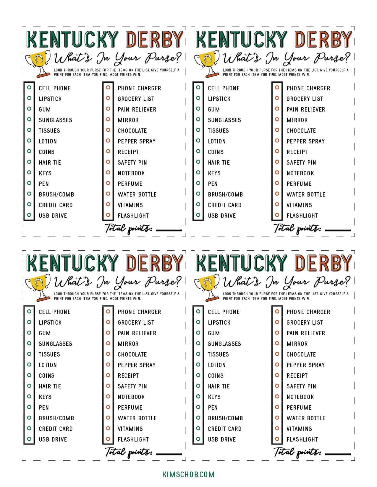 Free Kentucky Derby Printable Games - Kim Schob with Free Kentucky Derby Printables