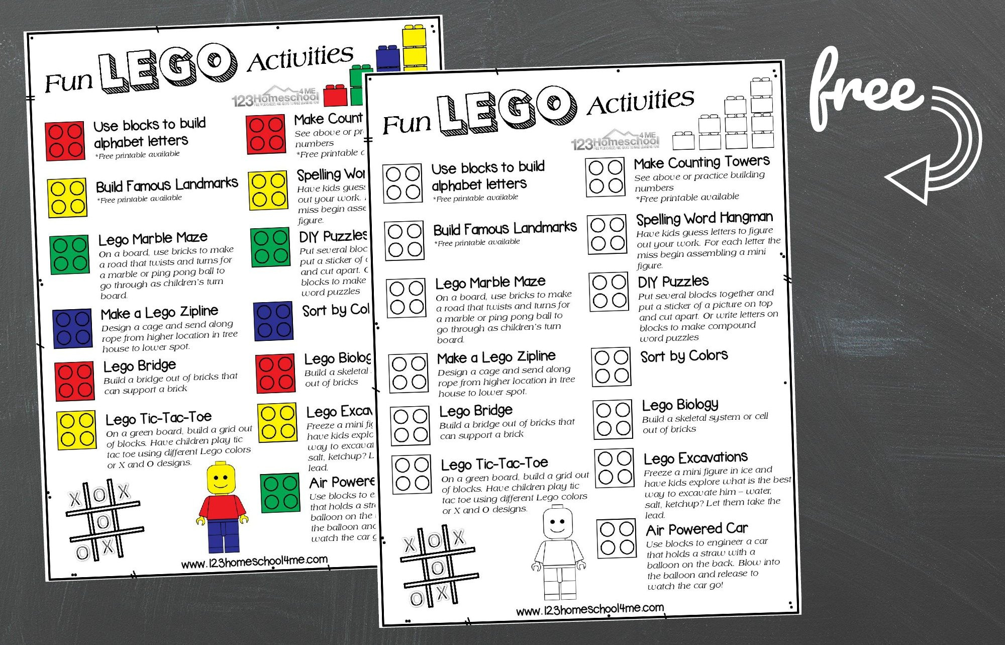 Free Lego Activities For Kids Printable Poster in Free Lego Printables