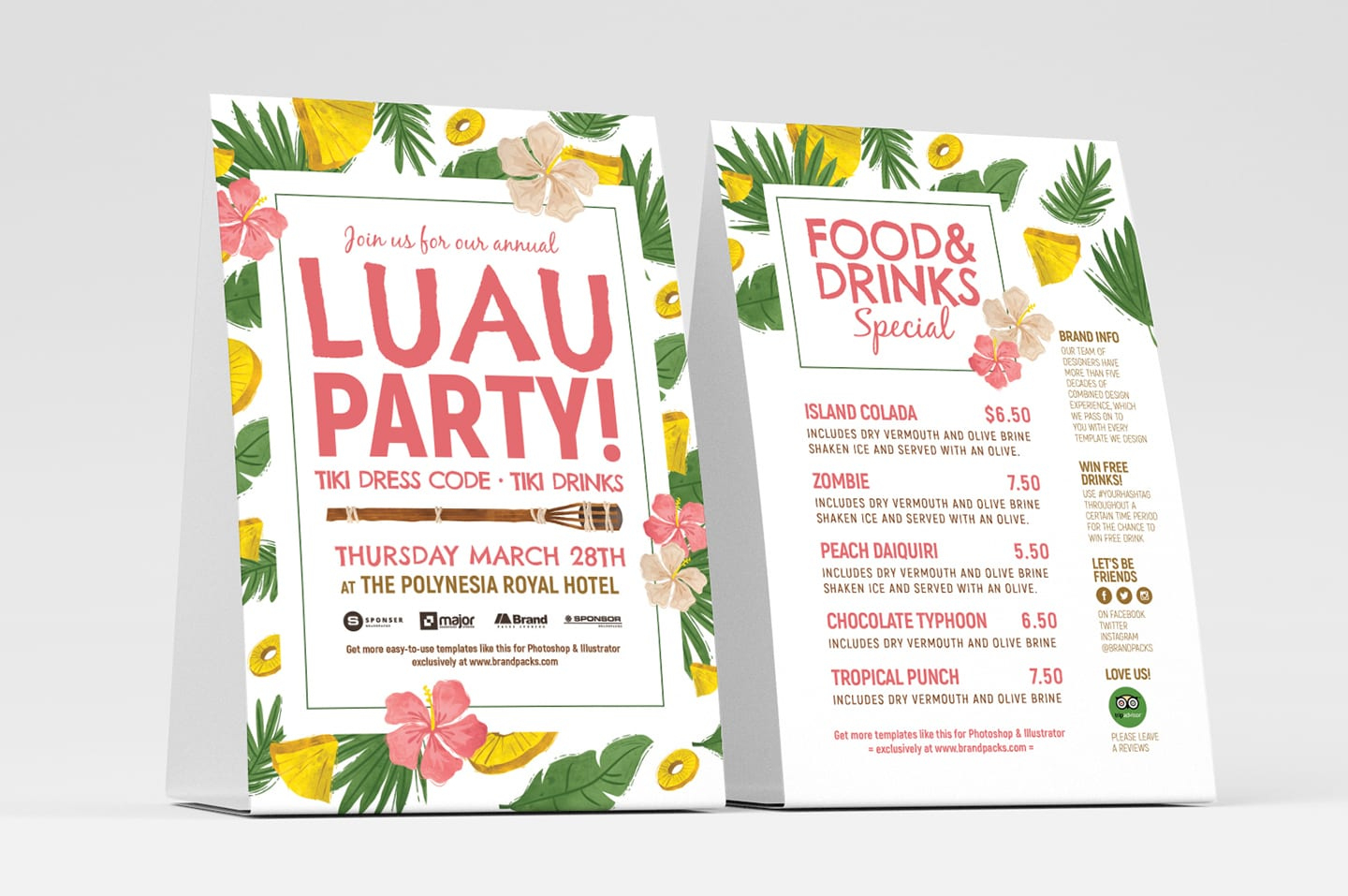 Free Luau Party Flyer Templates - Psd, Ai &amp;amp; Vector - Brandpacks throughout Free Printable Luau Flyers