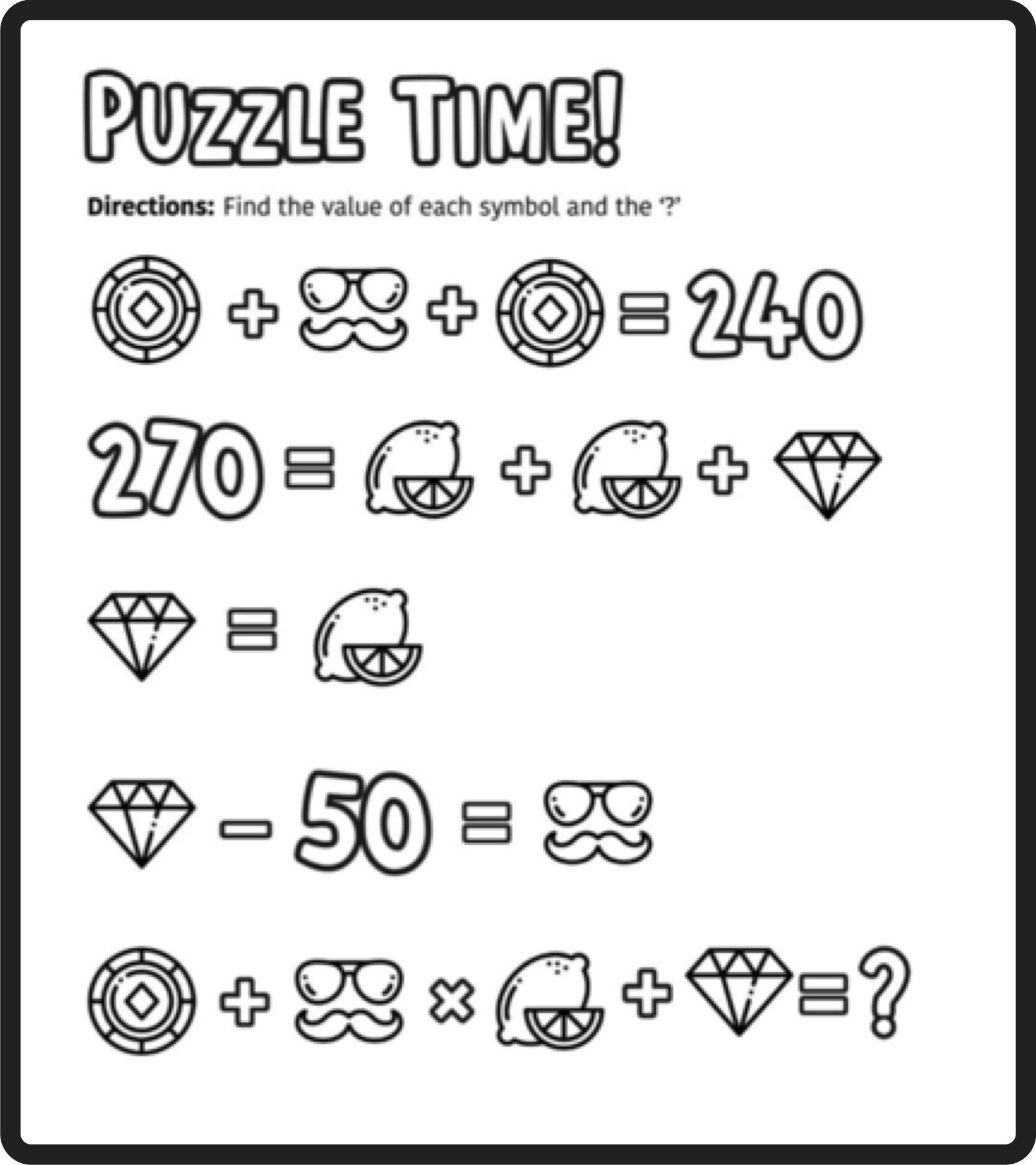 Free Math Puzzles — Mashup Math with Free Printable Math Puzzles