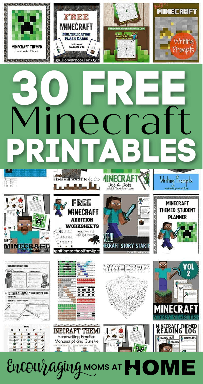 Free Minecraft Printables And Minecraft Worksheets with Free Printable Minecraft Activity Pages