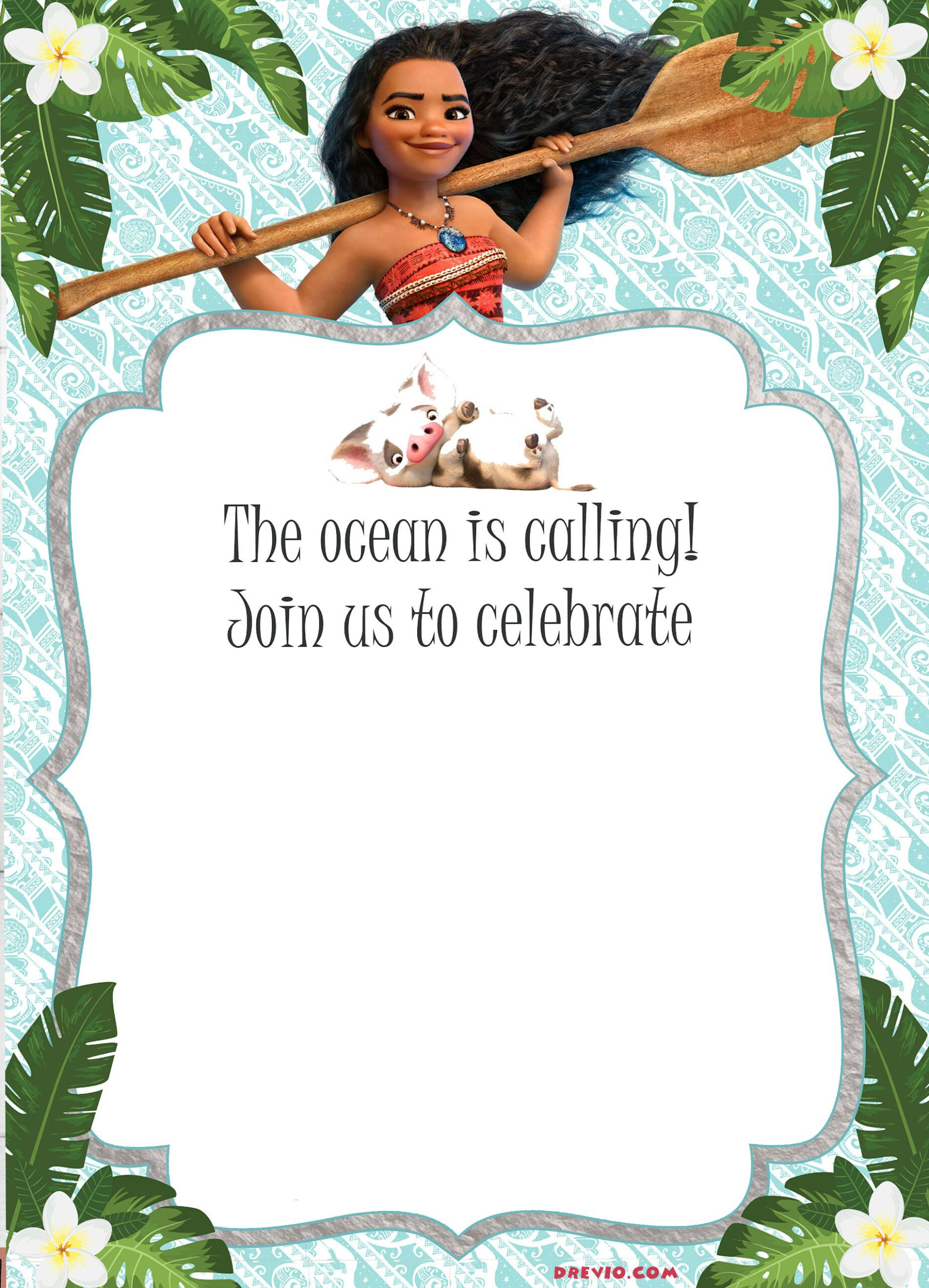 Free Moana Birthday Invitation Template | Printable Birthday with regard to Free Printable Moana Birthday Cards