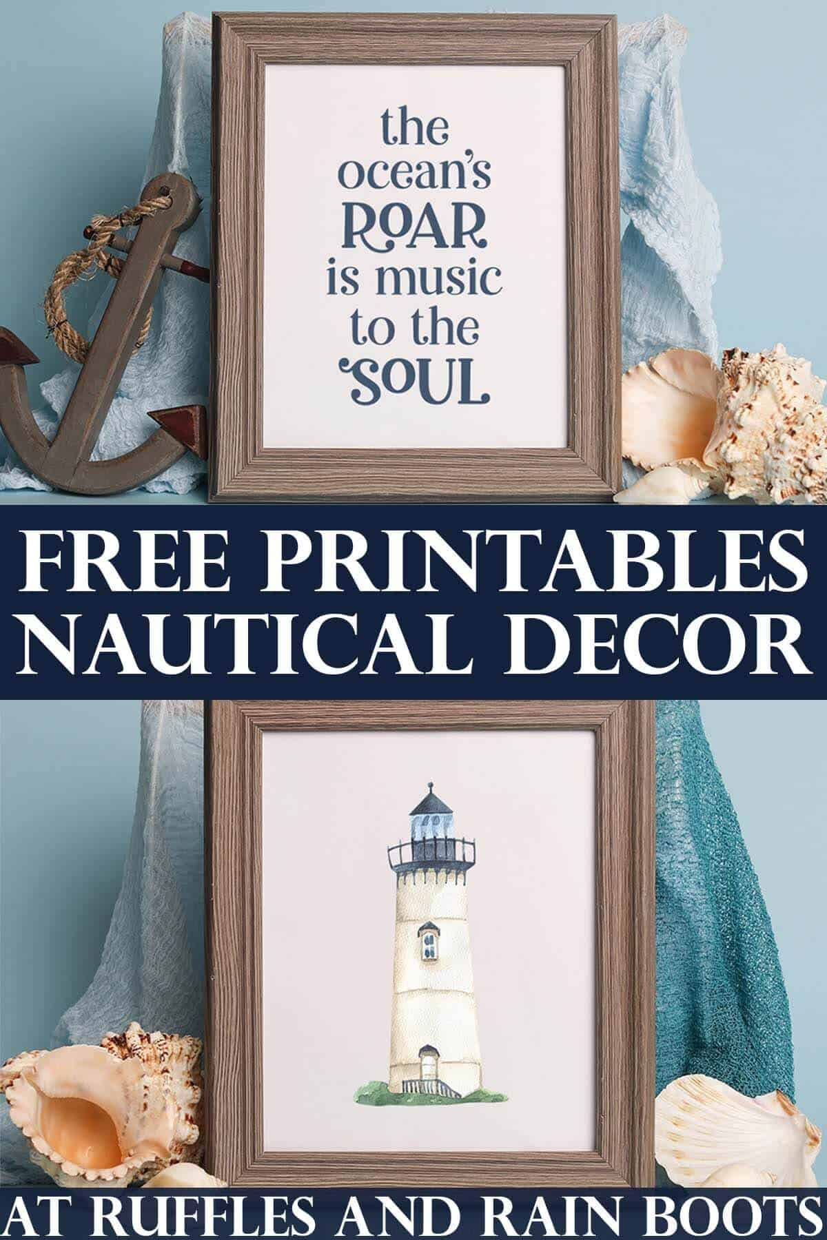 Free Nautical Printables For Decor, Cards, And Tags Ruffles And within Free Nautical Printables