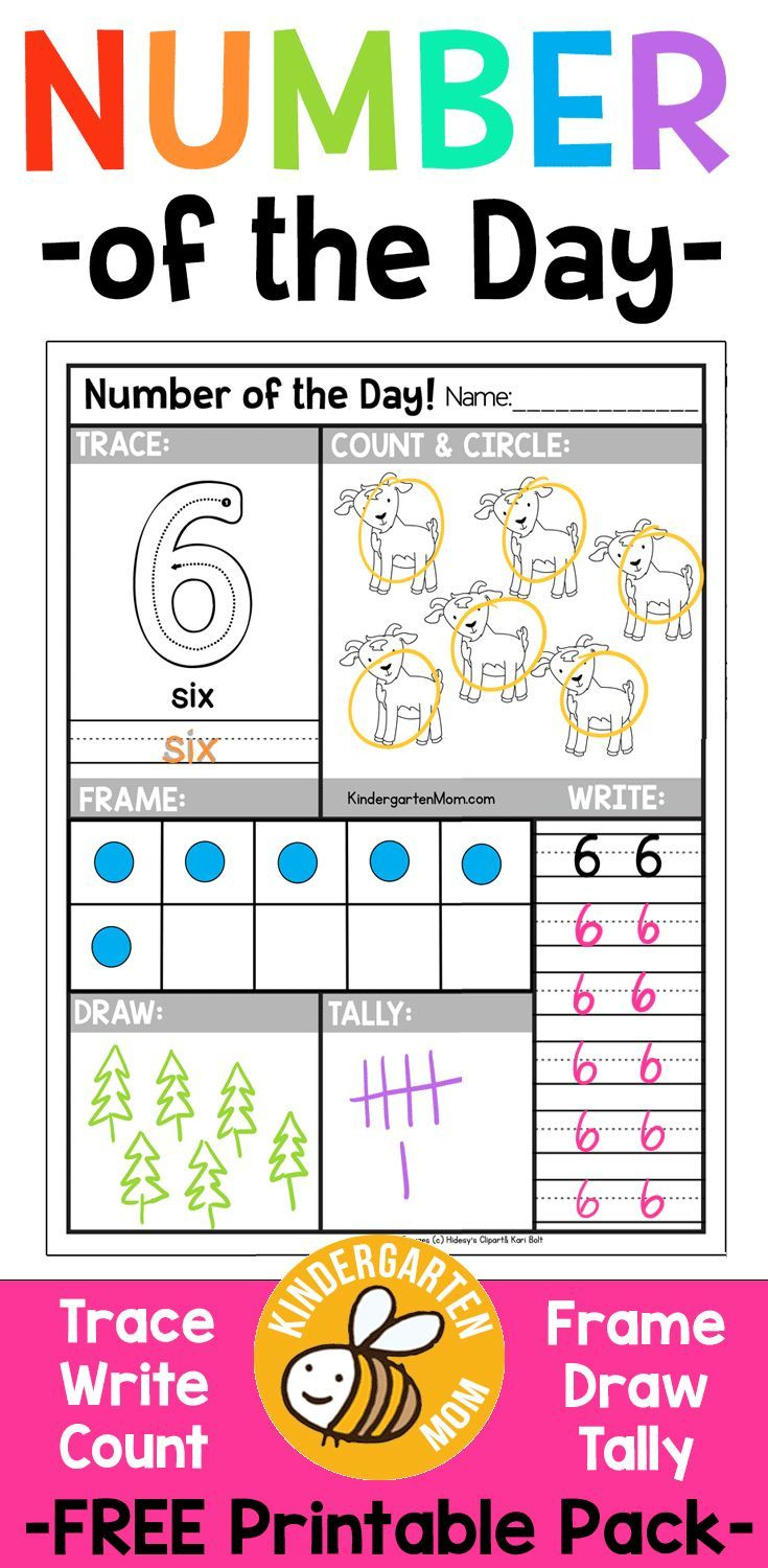 Free Number Of The Day Worksheets!! Free Printable Number Of The within Free Printable Number of the Day Worksheets