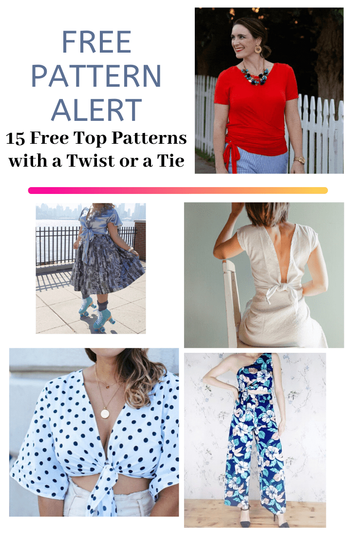 Free Pattern Alert: 15 Free Top Patterns With A Twist Or A Tie throughout Free Printable Blouse Sewing Patterns