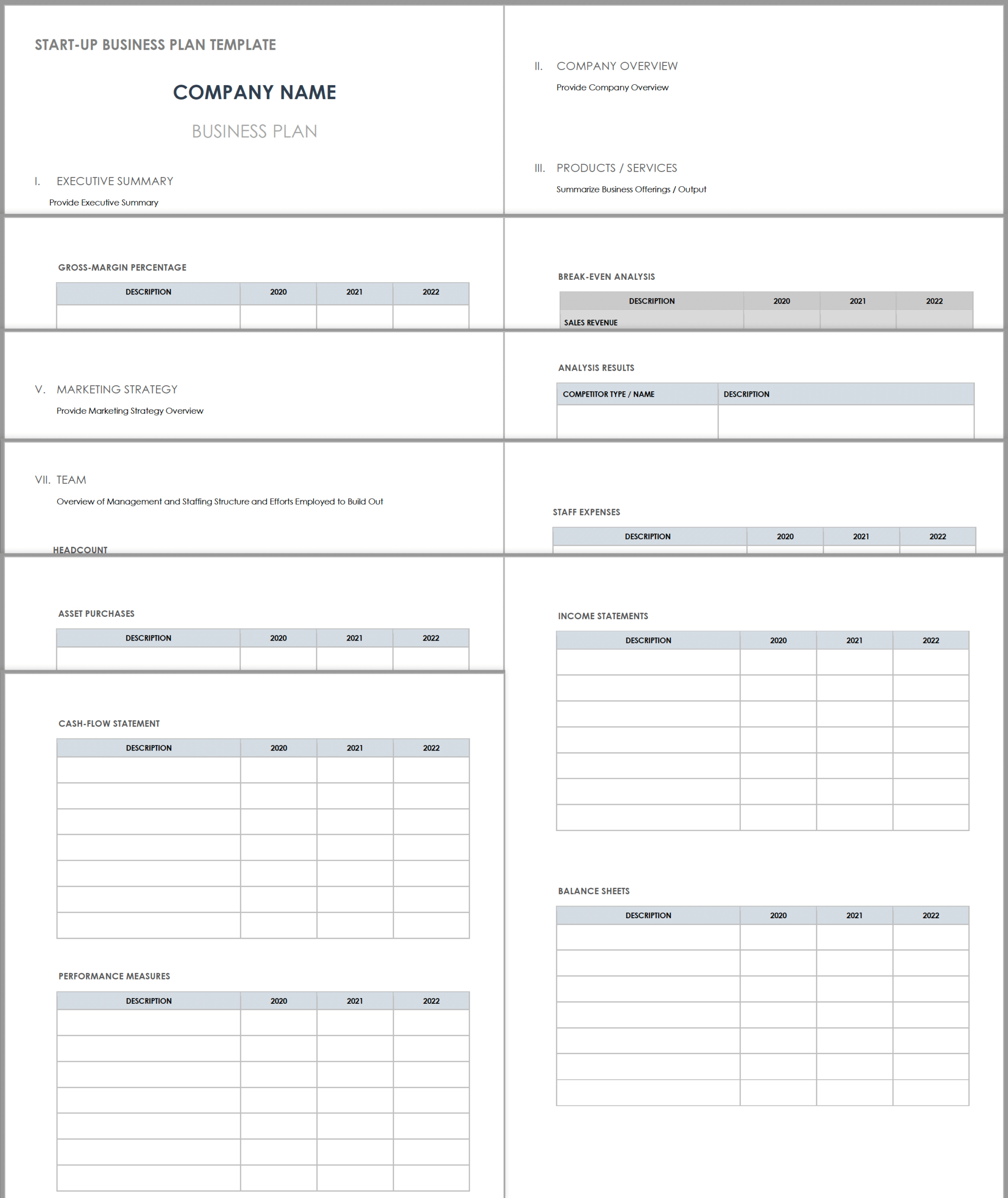 Free Pdf Business Plan Templates | Smartsheet regarding Free Printable Business Documents