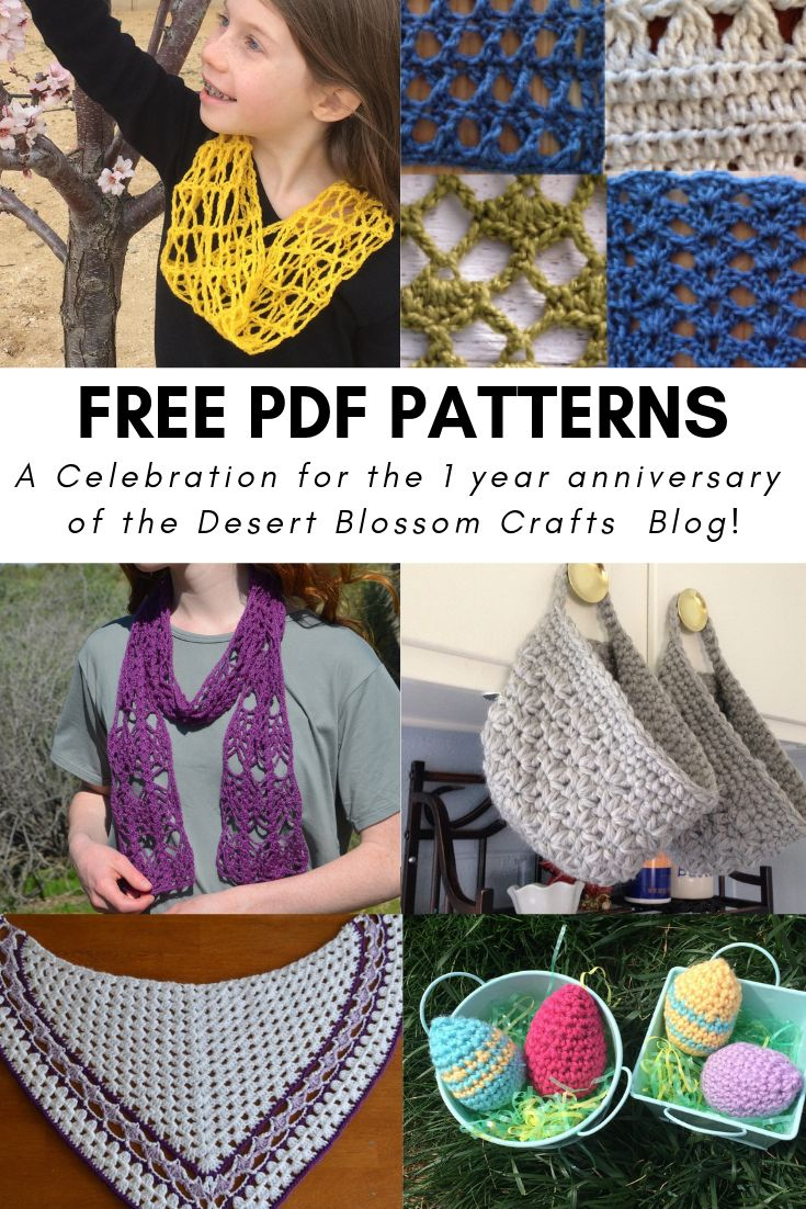 Free Pdf Patterns: My 1 Year Blog Anniversary! | Crochet Stitches inside Free Printable Crochet Patterns