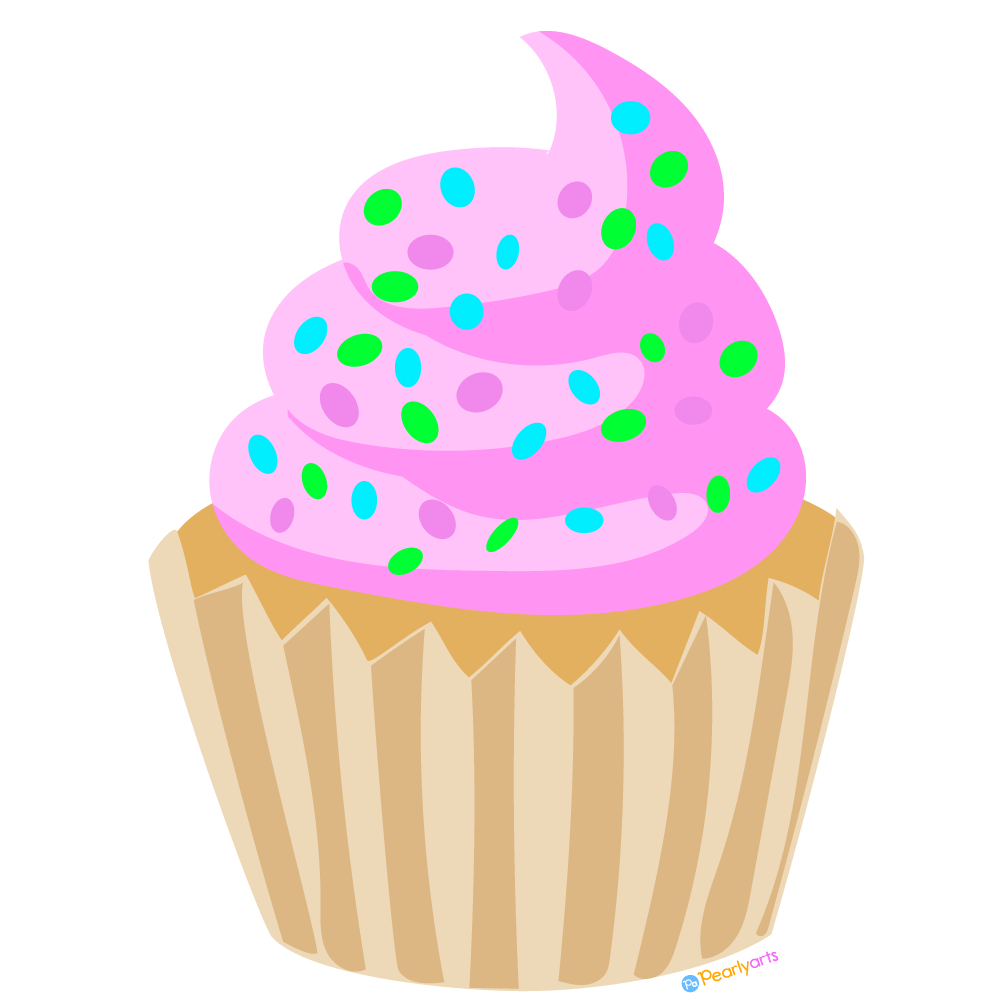 Free Pink Cupcake Clipart (Png File) | Pearly Arts for Free Printable Cupcake Clipart