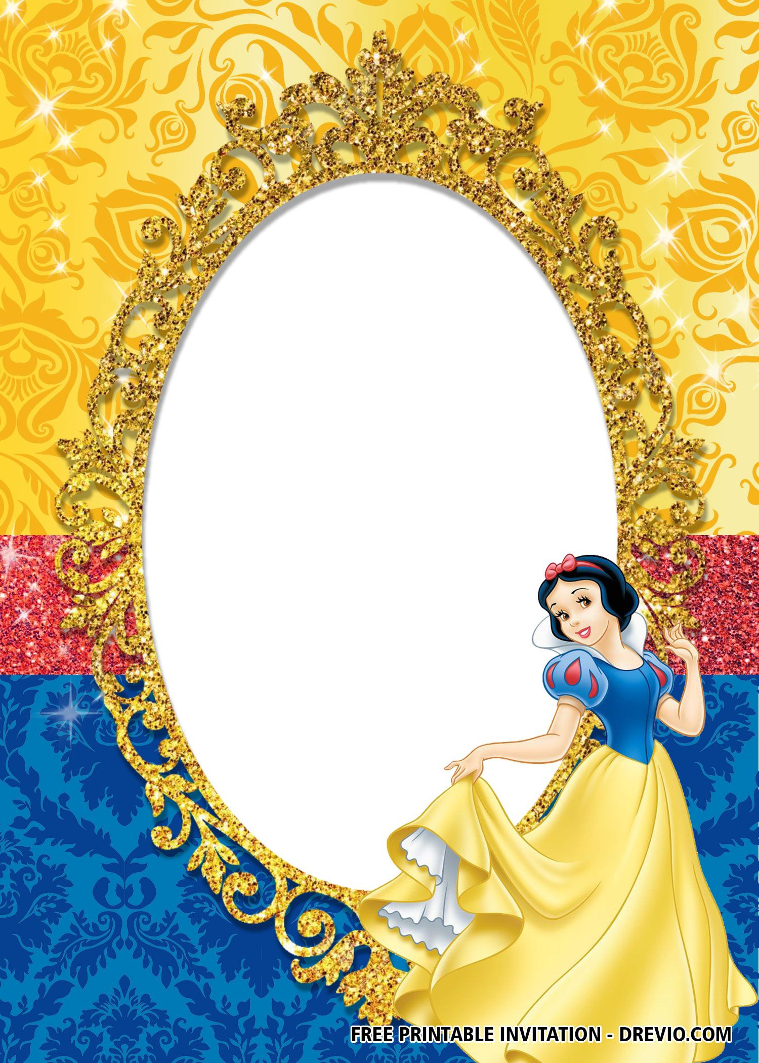 Free Princess Snow White Invitation Templates | Snow White for Snow White Invitations Free Printable