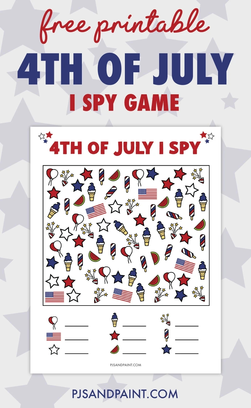 Free Printable 4Th Of July I Spy - Pjs And Paint pertaining to Free 4Th Of July Printables