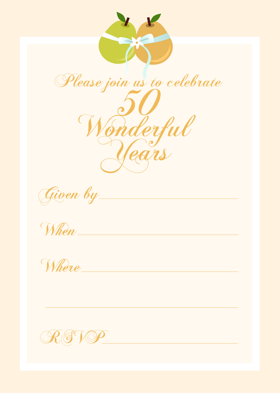 Free Printable 50Th Anniversary Party Invitation | 50Th Birthday with Free 50Th Anniversary Printables