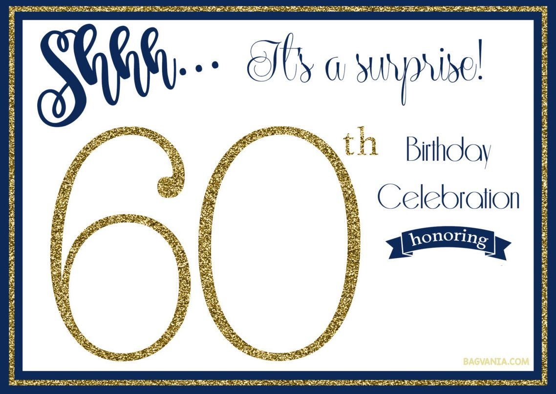 Free Printable 60Th Birthday Invitations | Einladung Geburtstag throughout Free Printable Surprise 60th Birthday Invitations