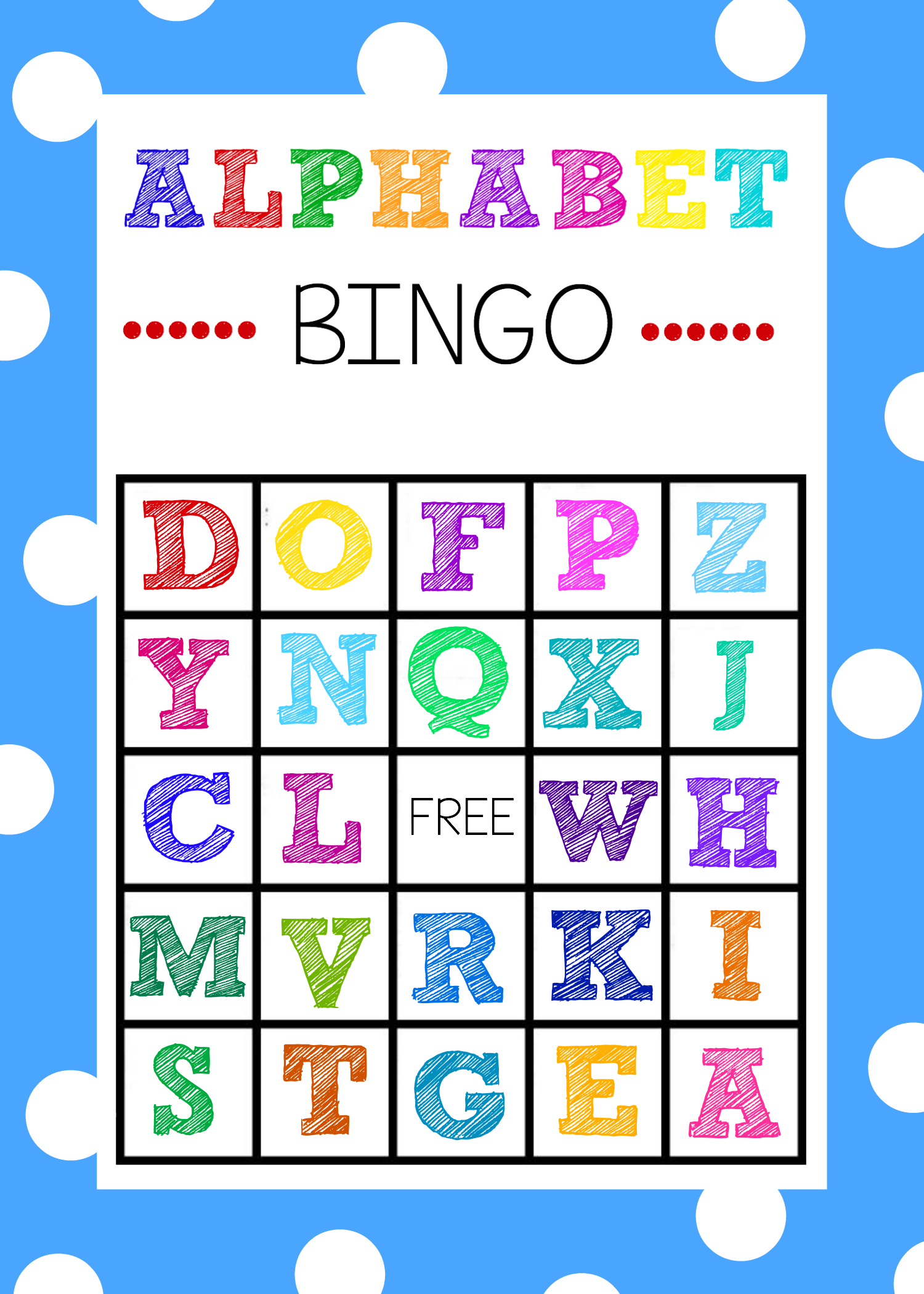 Free Printable Alphabet Bingo Game within Free Printable Alphabet Bingo Cards