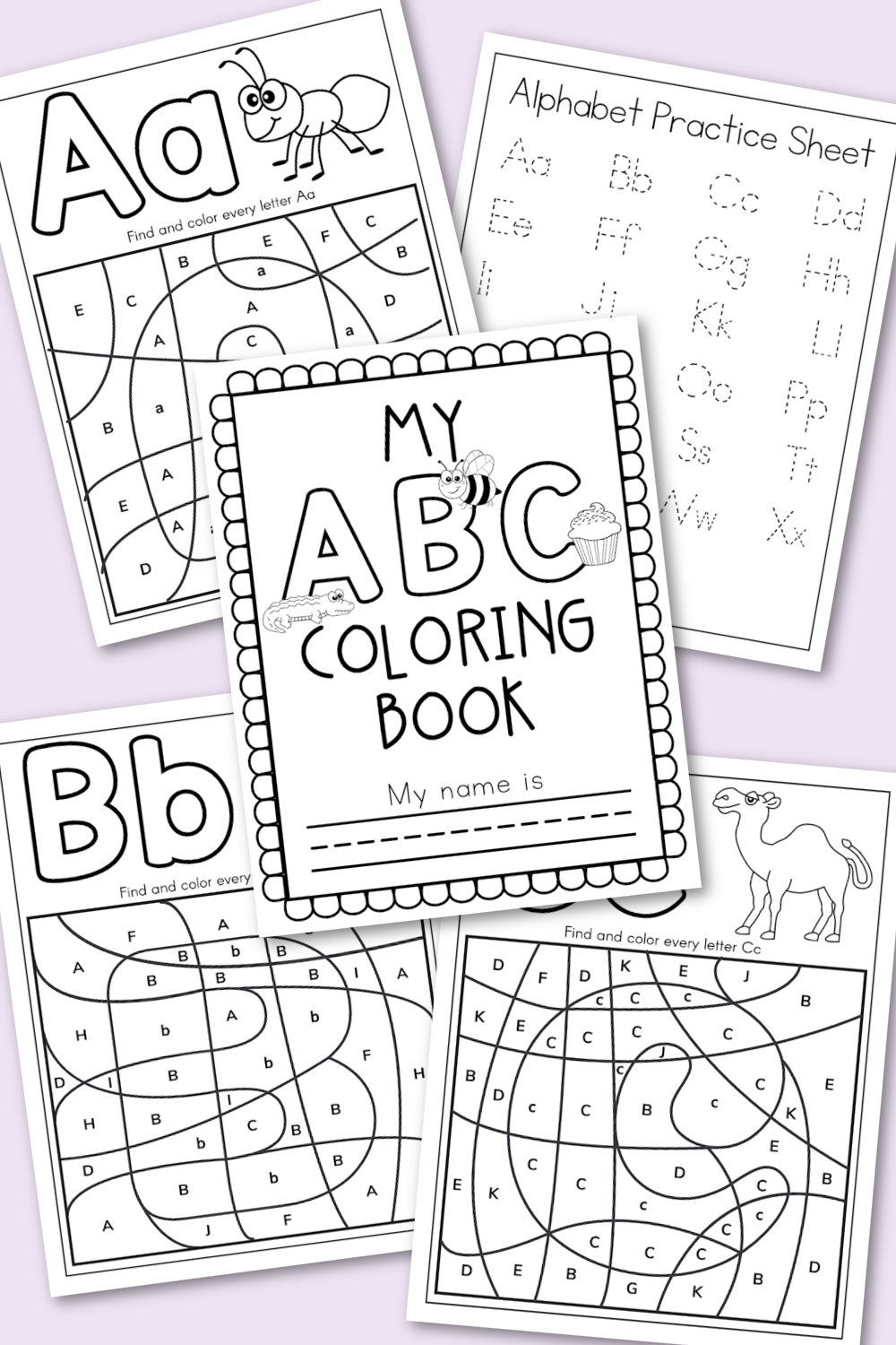 Free Printable Alphabet Coloring Book - Kara Creates inside Free Printable Alphabet Coloring Pages