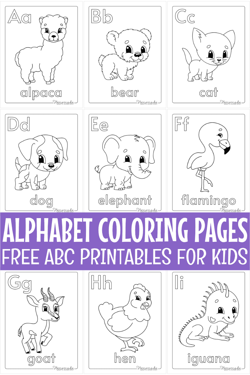 Free Printable Alphabet Coloring Pages For Kids for Free Printable Alphabet Coloring Pages