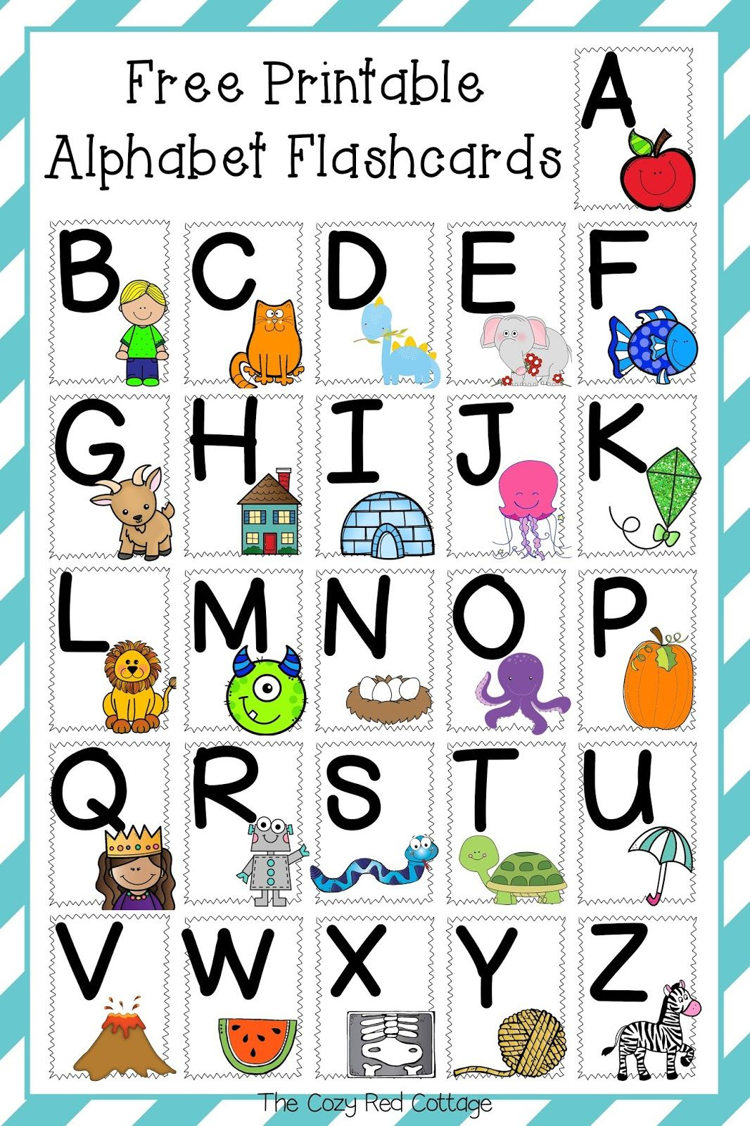 Free Printable Alphabet Flashcards | Alphabet Flashcards, Abc within Free Printable Abc Flashcards With Pictures