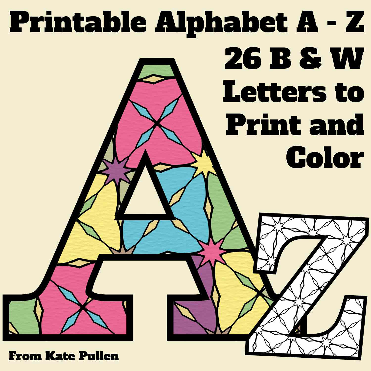 Free Printable Alphabet Letters Coloring Pages in Free Printable Colored Letters Of The Alphabet