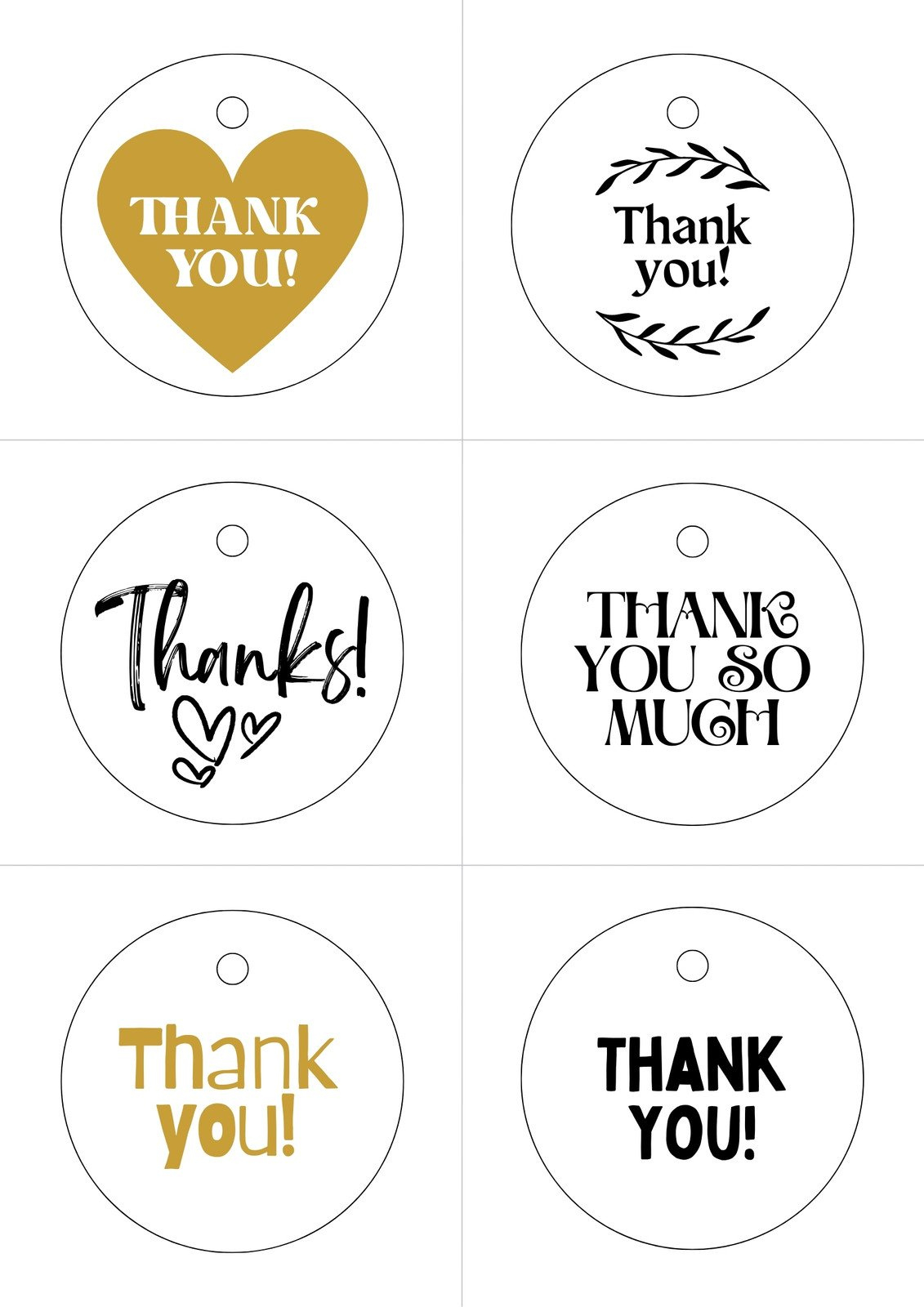 Free, Printable And Customizable Gift Tag Templates | Canva pertaining to Free Printable Thank You Tags