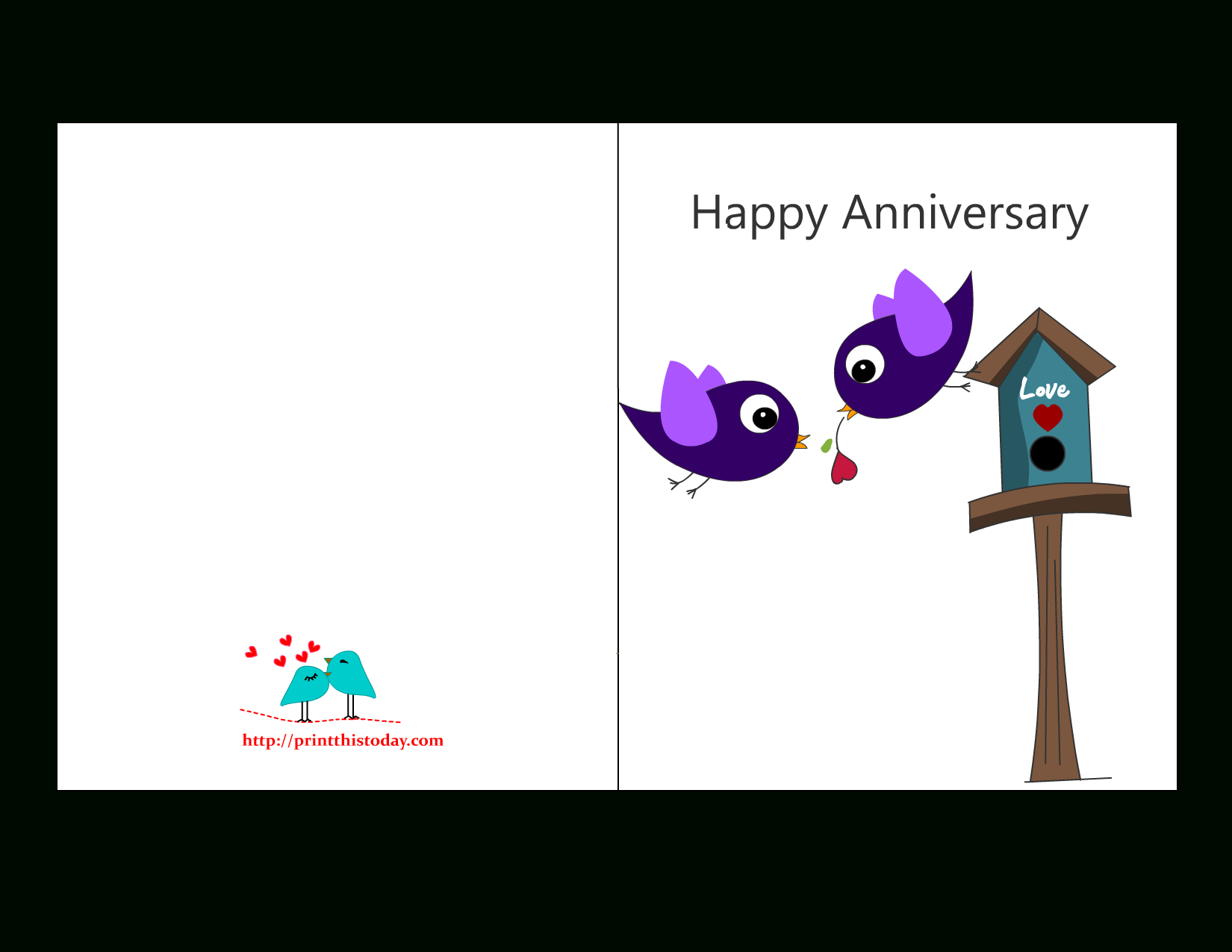Free Printable Anniversary Cards intended for Free Printable Anniversary Cards
